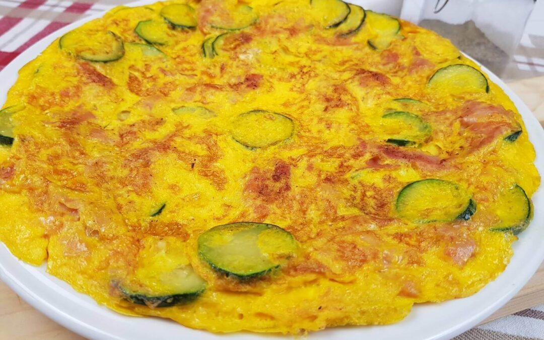 FRITTATA ZUCCHINE E PROSCIUTTO COTTO