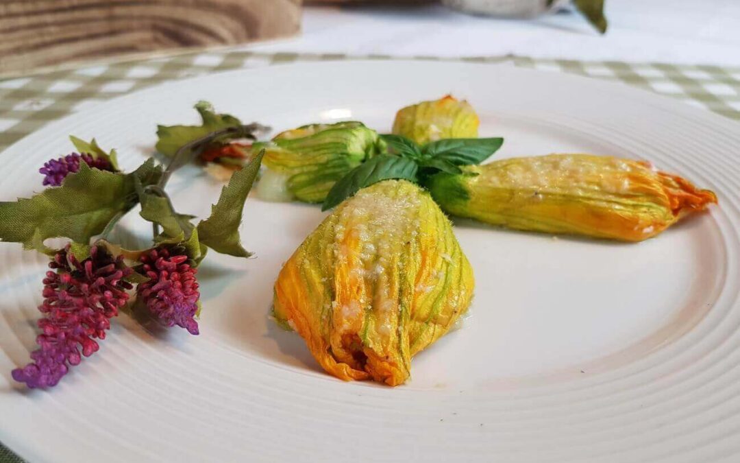 FIORI DI ZUCCA RIPIENI AL FORNO