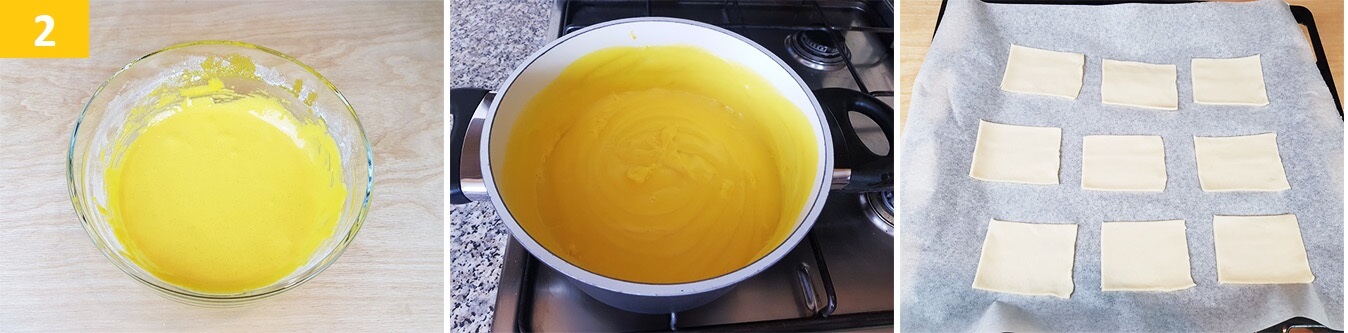 Preparare la Crema Pasticcera e Tagliare la Pasta sfoglia