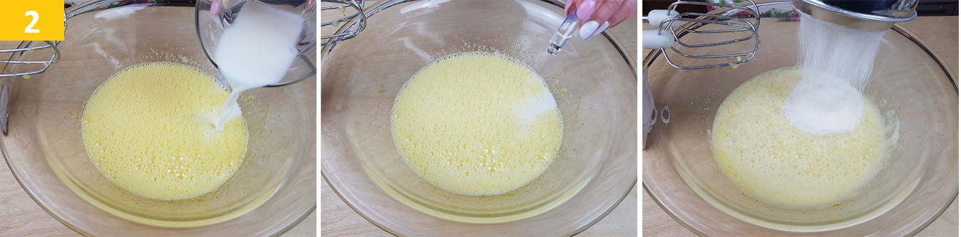 Unite il latte, la fialetta di anice e continuate a montare